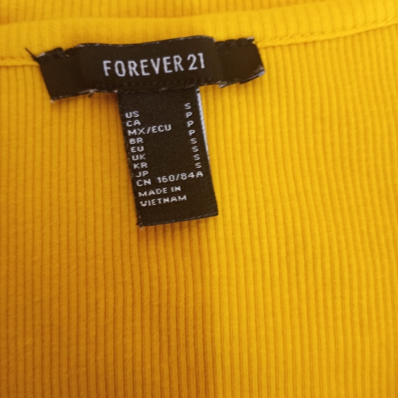 FOREVER 21 Yellow Mini Dress - Picture 3 of 3